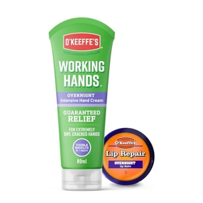 Image of O&#039;Keeffe&#039;s Working Hands Overnight 80ml &amp; Lip Repair 7g (Twin Pack Lip)