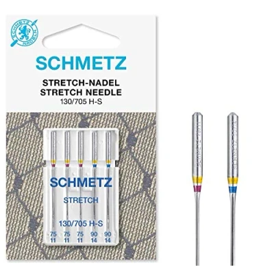 Image of Sewing Machine Needles Schmetz Stretch, Size: Various Assorted Sizes 75/11 &amp; 90/14, Single Packet