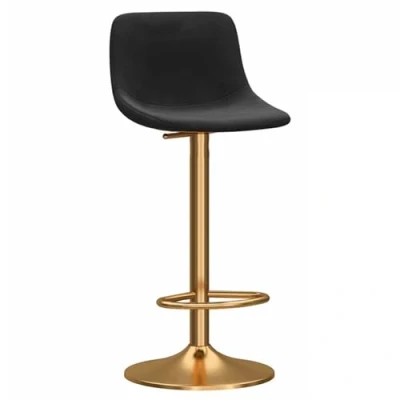 Image of KLZUOPT Luxury Velvet Swivel Bar Stools Modern Counter Height Barstools with Back and Gold Base Adjustable Chairs Comfortable Upholstered Kitchen Island for Home Bar/Pub