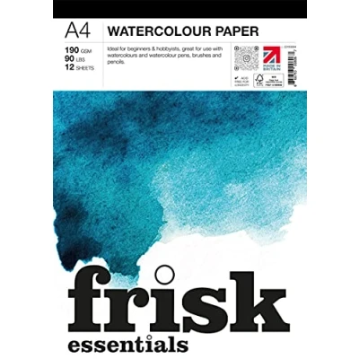 Image of Frisk Essentials Watercolour Paper Pad A4, White