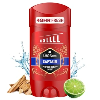 Image of Old Spice Captain Aluminium Free Deodorant Stick For Men, 85 ML, Stay Fresh 48H, Anti White Marks, Scent of Open Ocean, Sandalwood &amp; Citrus Notes