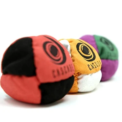 Image of Cascade Pro 8 Panel Hacky Sack Freestyle Footbag Trick Foot Bag (Set of Three)