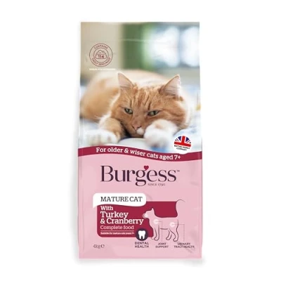 Image of Burgess Cat, Mature Cat Food Turkey and Cranberry, 2.8 kg