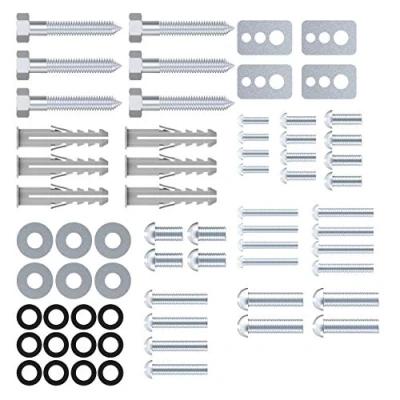Image of conecto Vesa Screws Set 66 Pieces for Monitor and TV up to 80 Inches, M4 M5 M6 M8 Spacers, Universal Wall Mount, Stand Bracket, Silver