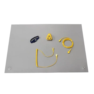 Image of Kill Stat Anti Static ESD Grounding Kit, Wrist Strap, Mat, UK Plug, Wire, Safe For Electronics, PC Building, Soldering Repair And Circuit Board (400 x 500mm)