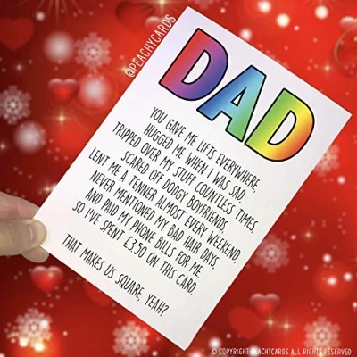 Image of Funny Fathers Day Card, Dad Card for Day, Joke Humour, Birthday Dad, Christmas PC172