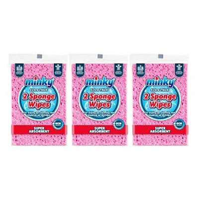 Image of Minky 6 Pack Sponge Wipes Bulk (3x2pk)