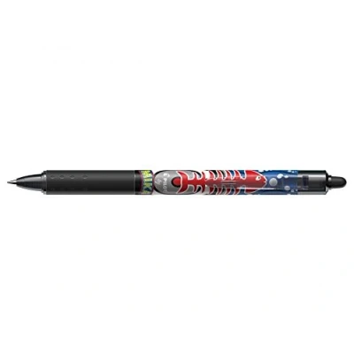 Image of Pilot FriXion CLICKER 07 MIKA design Erasable Retractable Pens Black Ink (Set of 3) Supplied Loose