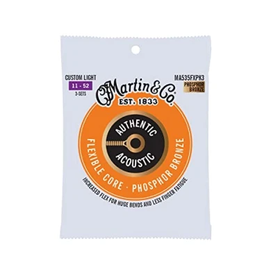 Image of Martin Strings MA535FX SP Flexible Core Phosphor Bronze 3 Pack Light (12 54)