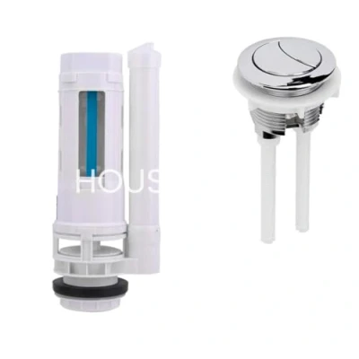 Image of Housler ® Adjustable Dual Flush Universal (2 inch Bottom Water Outlet Adaptor) Cistern Valve with Push Button