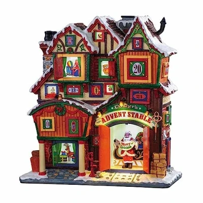 Image of Lemax 95569 Christmas Village Facade: Dasher&#039;s Advent Stable