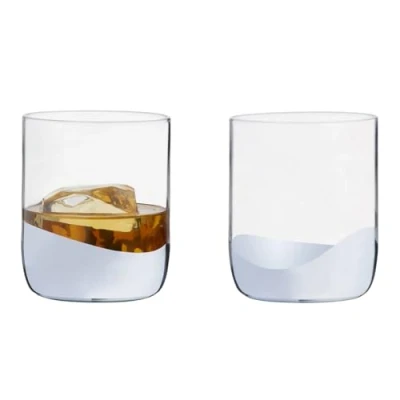 Image of Anton Studios Wave Set of 2 DOF Tumblers Silver