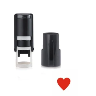 Image of Love Heart Stamp Loyalty Card Stamper Self Inking Red Ink Approx. 11mm