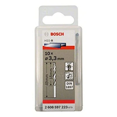 Image of Bosch 2608597223 33 x 18 49 mm Din1897 HSS R Stub Drill Bits