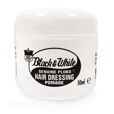 Image of Black and White Pluko Hair Dressing Pomade 50ml