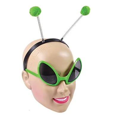 Image of Bristol Novelty DS160 Alien Set Glasses and Headband, Unisex Adult, One Size