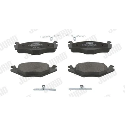 Image of 191698151H, 191698151J, 1H0698151, 321698151G Brake pad set JURID 571317J not prepared for wear indicator with accessories VOLKSWAGEN: GOLF 3, 2