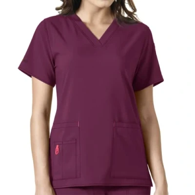Image of Carhartt womensC12110Carhartt Cross flex Women&#039;s Media Scrub Top Medical Scrubs Shirt purple Small