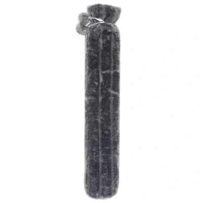 Image of Lesser &amp; Pavey Long Hot Water Bottle with Cover UK for Muscle Pain Relief Slate Extra Winter Season Cozy and Comfy
