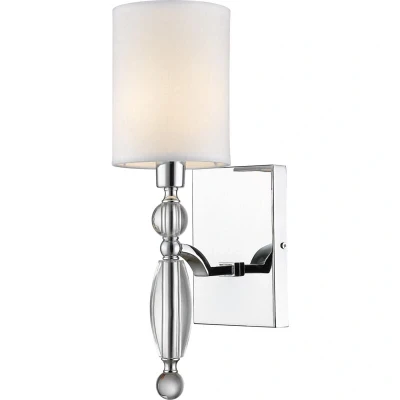 Image of Cancun Wall Lamp With Shade Silver, E14