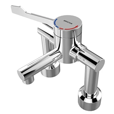 Image of Bristan H64DMT2 Thermostatic Deck Mount TMV3 HTM64 Mixer Tap, Chrome