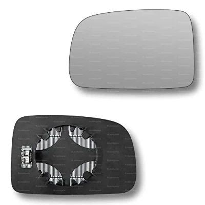 Image of Less4spares Replacement Wing Mirror Glass Left Compatible with Honda HR V CR 1996 2006 CLIP ON Passnager Near Side N/S Heated Convex
