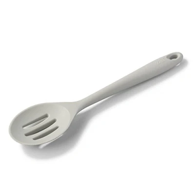 Image of Zeal J159S Silicone Non Stick Slotted Spoon (28cm) French Grey