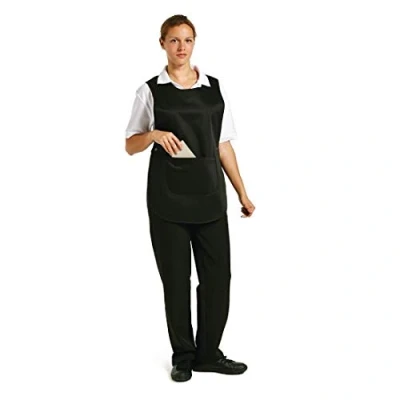 Image of Whites Chefs Clothing B046 Tabard with Pocket, Black