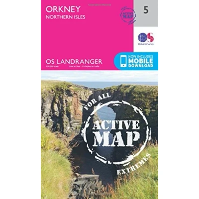 Image of Landranger Active 5 Orkney Northern Isles Map With Digital Version