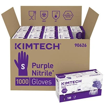 Image of Kimtech 90626 Purple Nitrile Ambidextrous Gloves, S, Purple, 10 x 100 (1,000 gloves)
