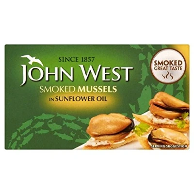 Image of John West Smoked Mussels in Sunflower Oil (85g) Pack of 2