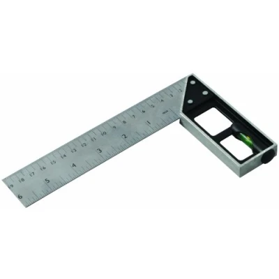 Image of Silverline Tri &amp; Mitre Square with Spirit Level 150mm