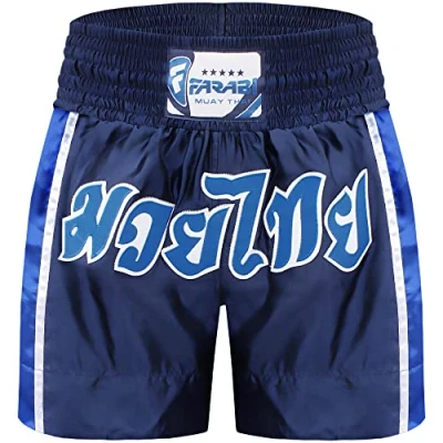 Image of Farabi Muay Thai Kick Boxing Shorts Kickboxing Training Trunks (X Large)