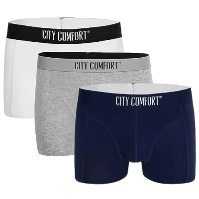 Image of Bamboo Boxers Mens 3 Pack of Boxer Shorts Comfortable Breathable Underwear Trunks S 4XL for Men and Teenagers (Multi, L)