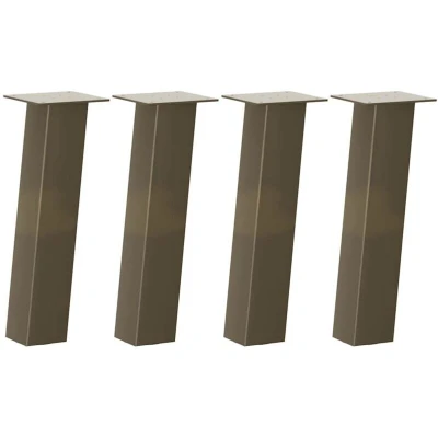 Image of vidaXL Coffee Table Legs 4 pcs Natural Steel 30 cm
