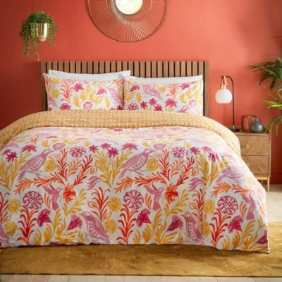 Image of furn. Alentejo Floral Bird Duvet Cover Set