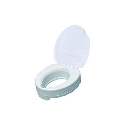 Image of Drive Devilbiss 4 Inch Raised Toilet Seat with Lid, White