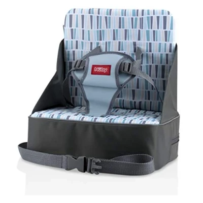 Image of Nuby Easy Go Safety Lightweight High Chair Booster Seat, Great for Travel, Gray