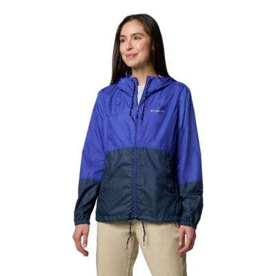 Image of Columbia Flash FORWARD Windbreaker, Women&#039;s, Size: Large, Clematis blue/collegiate navy