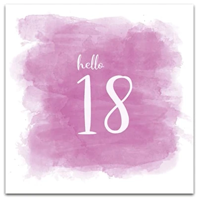 Image of 18th Birthday Card, Greeting Card For Her, Happy Girl, Cards, Age 18 Female, Milestone Multi, One Size, ZQWF10082