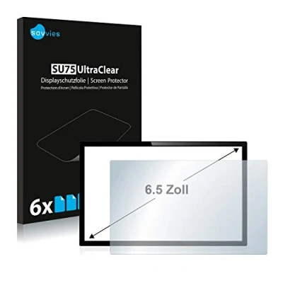 Image of Savvies 6 Pack 6.5&quot; Screen Protector for Touchscreen PCs with 6.5 inch (16.5 cm) [143 x 78 mm, 1:2] Protection Film Clear