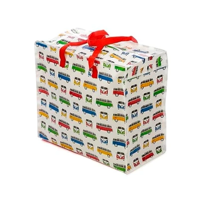 Image of Puckator Volkswagen VW T1 Camper Bus Zip Up Laundry Storage Bags Washing Basket Large Room Accessories For Men Big Clothes Bin Bins