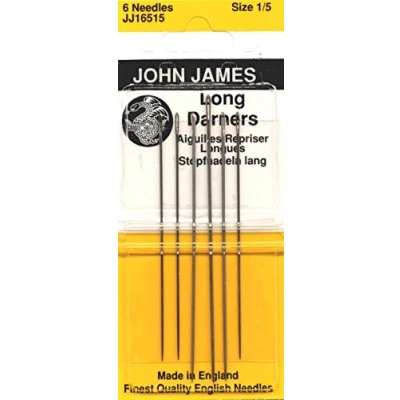 Image of Colonial Needle 6 Count John James Long Darners Assorted Needles, Size 1/5