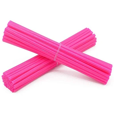 Image of Super Pop Bicycle Spoke Skins Wraps Best Gift for Kids&amp;Schoolmate&amp;Bike Fans Colorful Bike Wheel Decoration 72 Pcs(Pink)