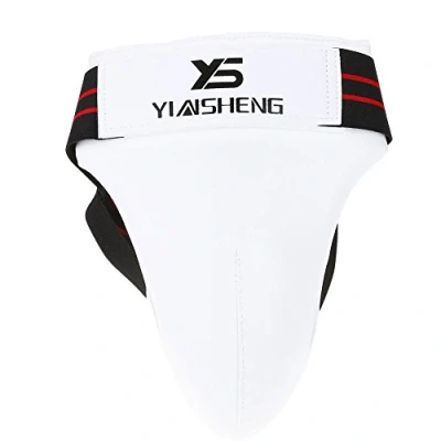 Image of Groin Guard, Men Adjustable Guard Protector Boxing Karate Jockstrap with Hook &amp; Loop for Taekwondo, Boxing, Karate, Sanda(L) Body Correction and Protective Gear