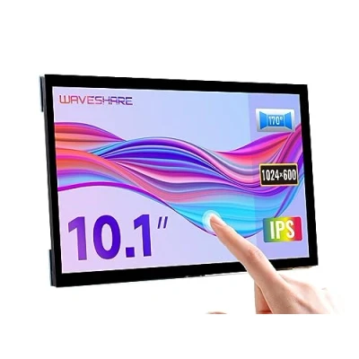 Image of Waveshare 10.1inch Capacitive Touch Screen LCD (E), 1024x600 Resolution HDMI IPS Fully Laminated Support 10 Points for Raspberry Pi, Jetson Nano, And PC