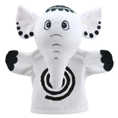 Image of The Puppet Company My First Black and White Elephant Hand PC003835