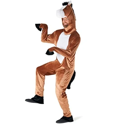 Image of Morph, Horse Costume Adult, Adult Animal Costume, Stag Do Outfits Men, Outfit For Cowboy, Halloween Funny Costumes Large