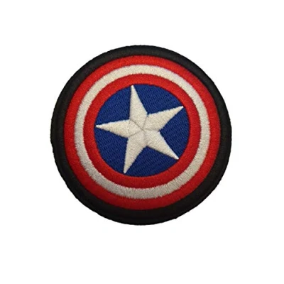 Image of Fat catz copy Captain America Shield Iron on Sew Patch Badge Fancy Dress For T shirts Bags