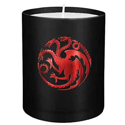 Image of Game of Thrones: House Targaryen Large Glass Candle
